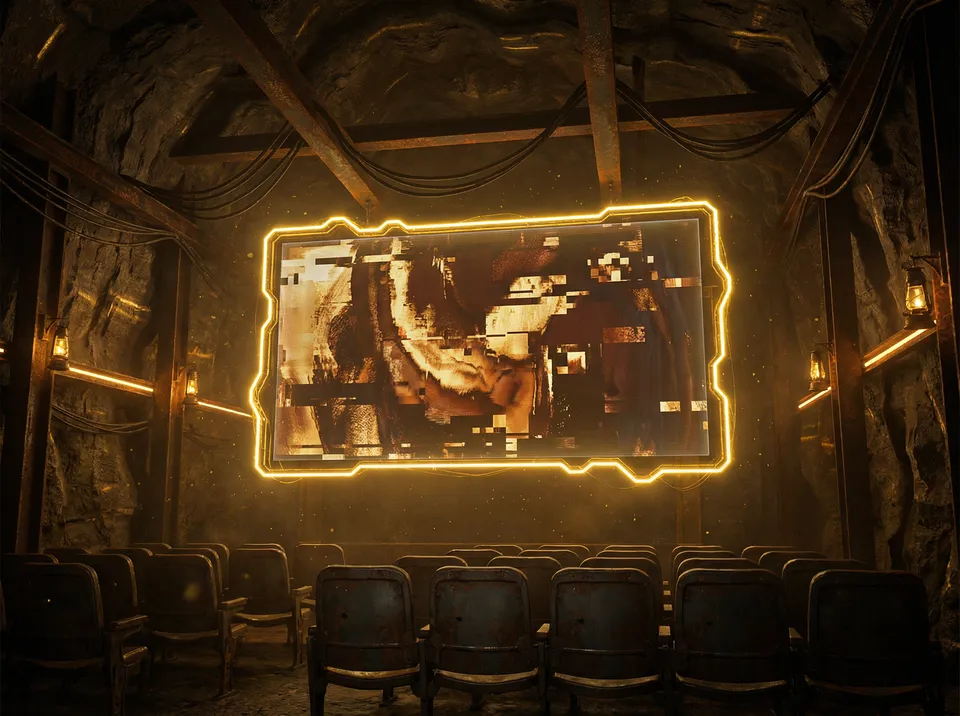 天元棋牌 金矿影院全息投影屏幕